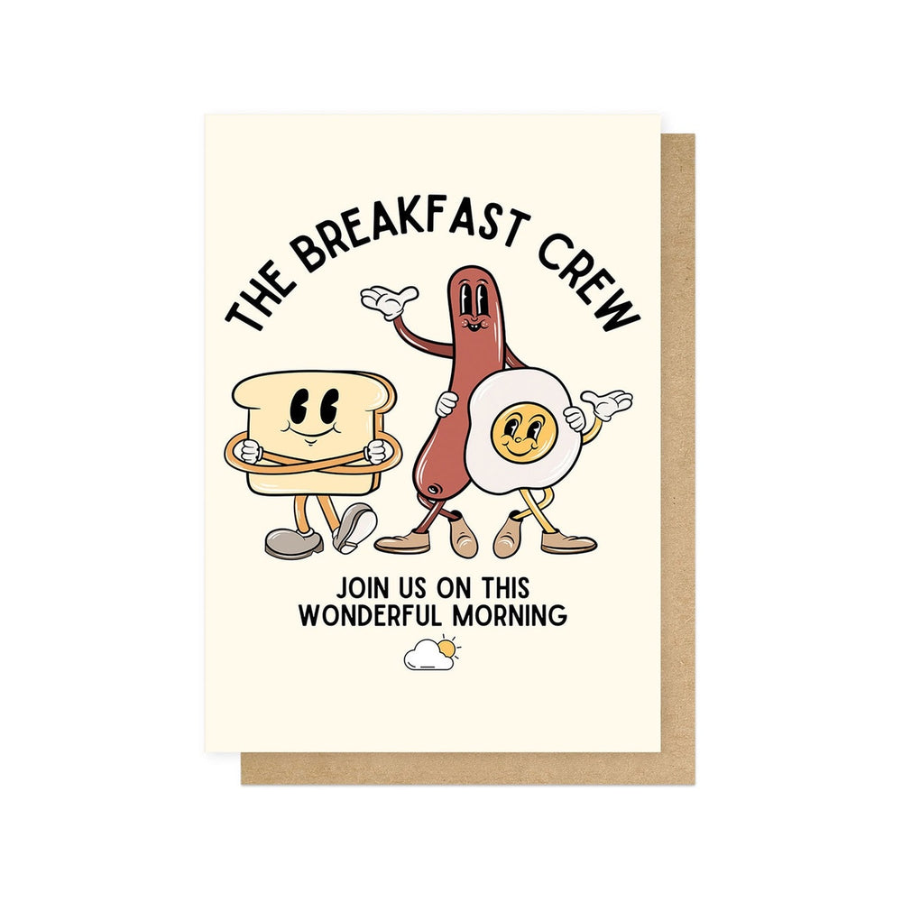 Breakfast Crew Greetings Card