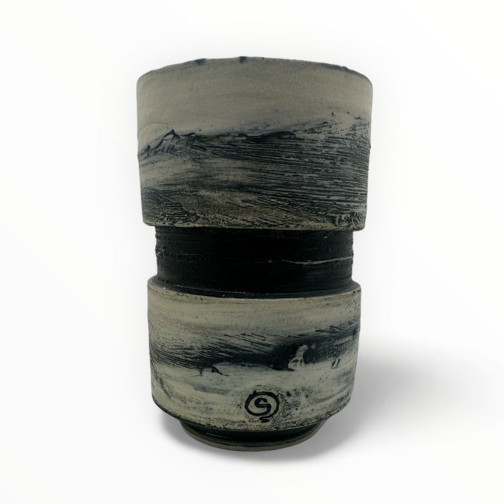 Unique Stoneware Stem Vase