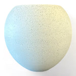Oblate Vase/ Textured White