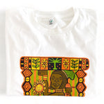 Yoruba Style T-shirt in White - Charlie Evaristo-Boyce