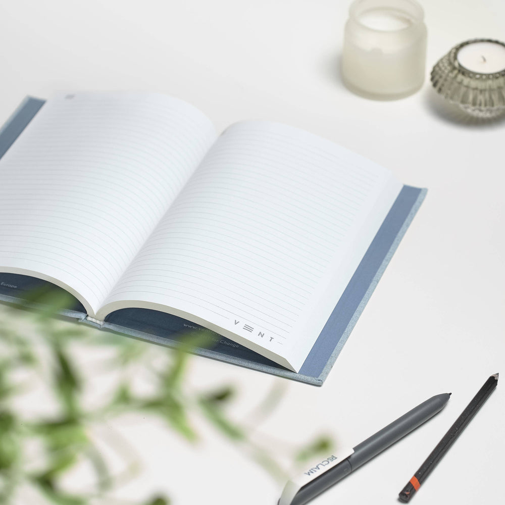 Notebook A5 Recycled Ocean Waste - Ocean Blue