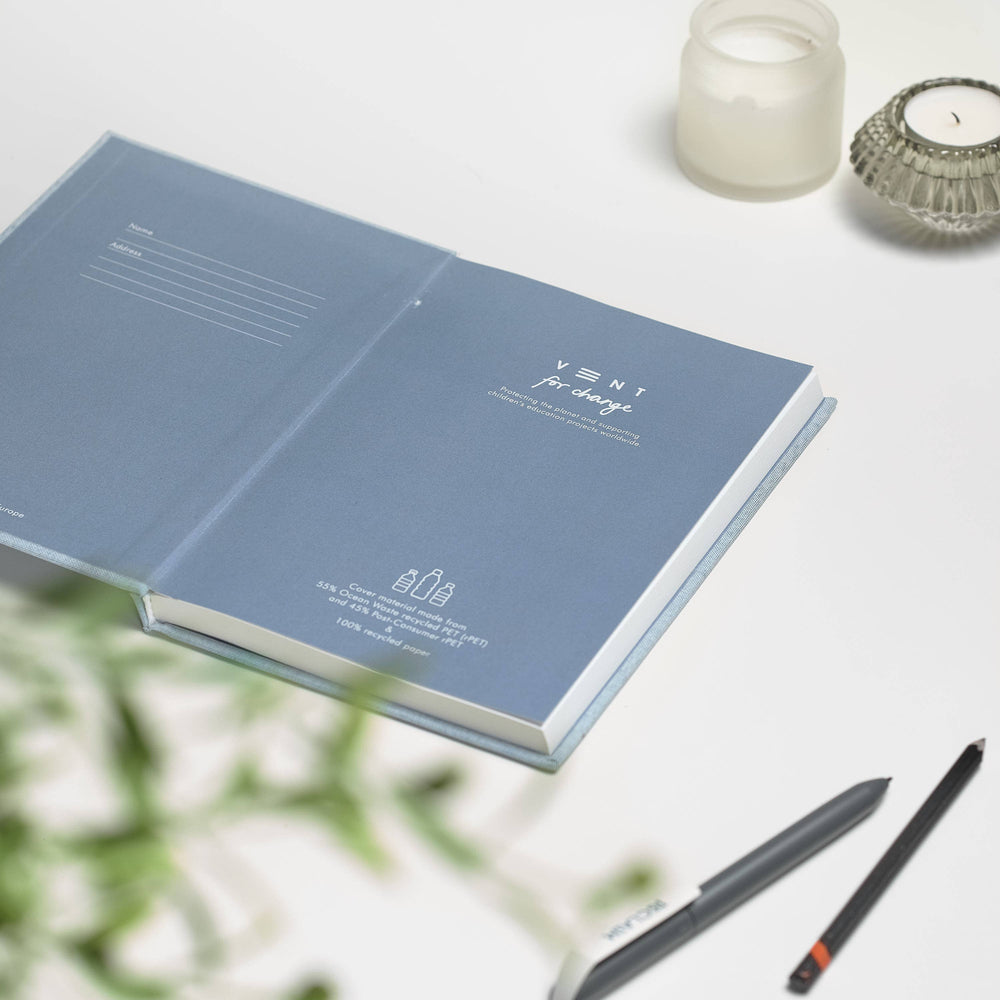 Notebook A5 Recycled Ocean Waste - Ocean Blue