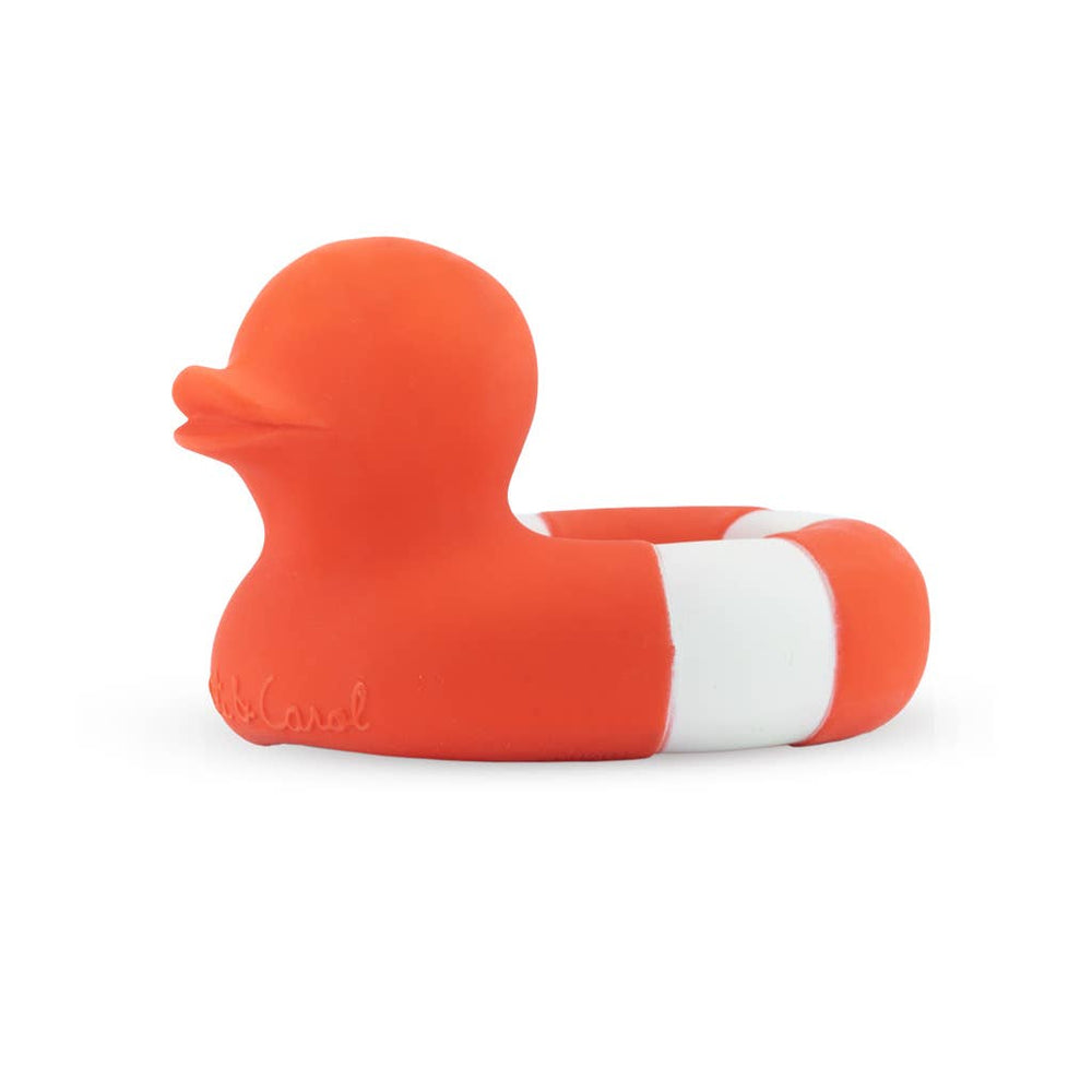 Floatie Duck Red - Natural Baby Bath Toy Oli&Carol