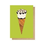 Cornetto on Pistachio Greetings Card