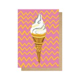 Ice Cream on Pink Greetings Card