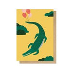 Happy Crocodile Greetings Card