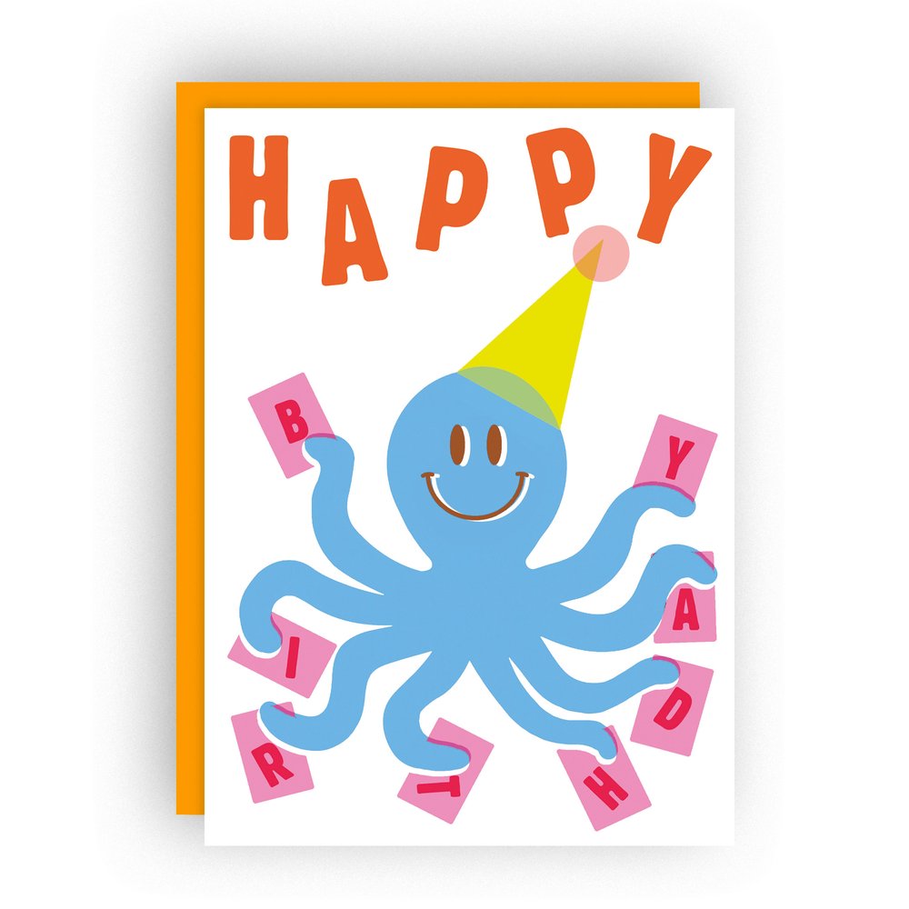 Felix Polypus Octopus C Greetings Card