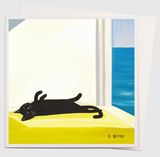Cat Bathing by Edward Hoppurr Greetings Card