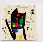 Joan Meowro Greetings Card