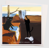 Persistence Of Cats by Salvador Catli Greetings Card