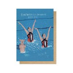 Synchronized Swimming Greetings Card