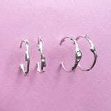 Liquid Silver Hoop Earring