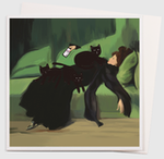 Reclining Woman by Catsas Greetings Card