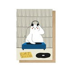 Disco Cat Greetings Card