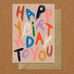 Jumbled Birthday Smudge Greetings Card