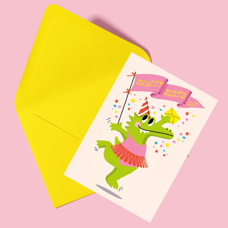 Snappy Birthday Tutu Greetings Card