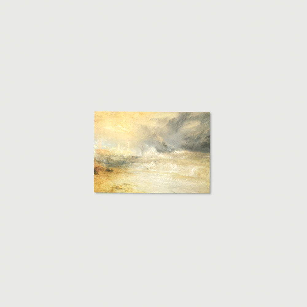 JMW Turner Waves Breaking on a Lee Shore at Margate Greeting Card