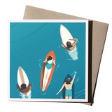 Surfers Greetings Card