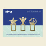 Brass Beach Club Bookmark Trio