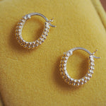 Bee Pollen Sterling Silver Hoops