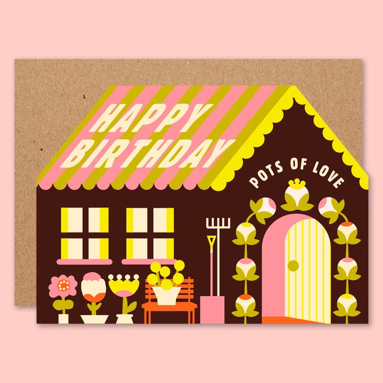 Shed happy! Greetings Card