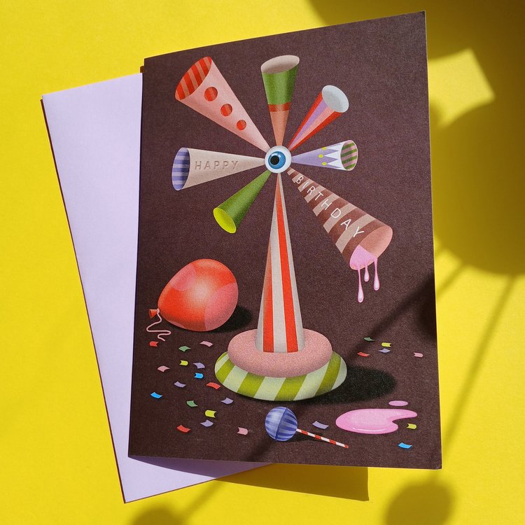 Birthday Contraption Greetings Card