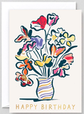 HB Bouquet in Vase Greetings Card