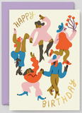 Happy Birthday Dancers Greetings Card