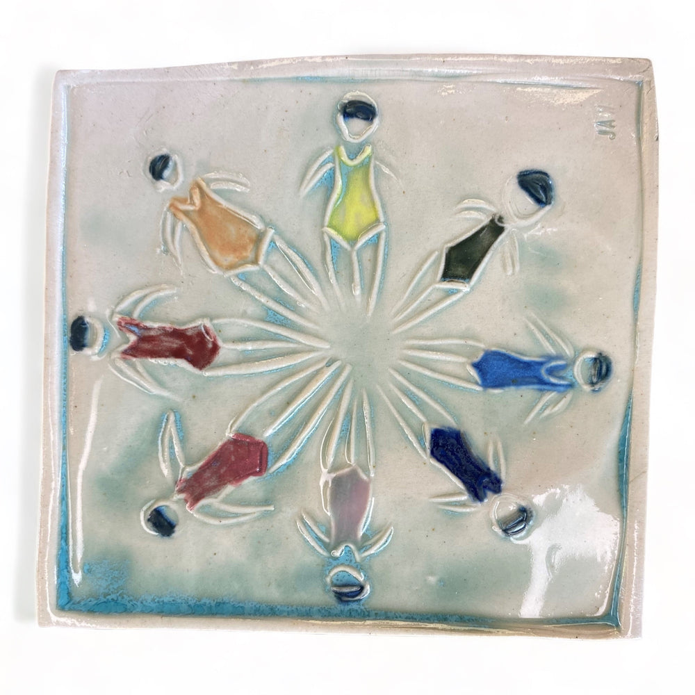 Synchro Swimmer Tile by Jayne Wright