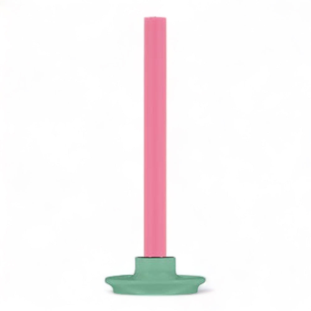 Small Opaline Green Candleholder