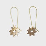 Kenyan Lucky Star Hook Earrings "Brass"
