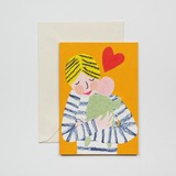 New Baby Cuddle Female Greetings Card