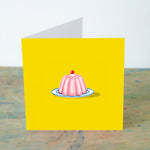Party Plate Square Greetings Card