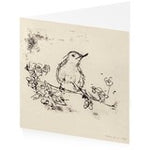 Bird Drawing Tracey Emin Greetings Card