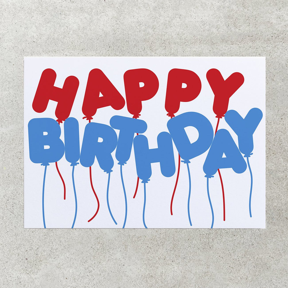 Birthday Balloons Greetings Card