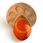 Small Goddess- Orange/ Orange face