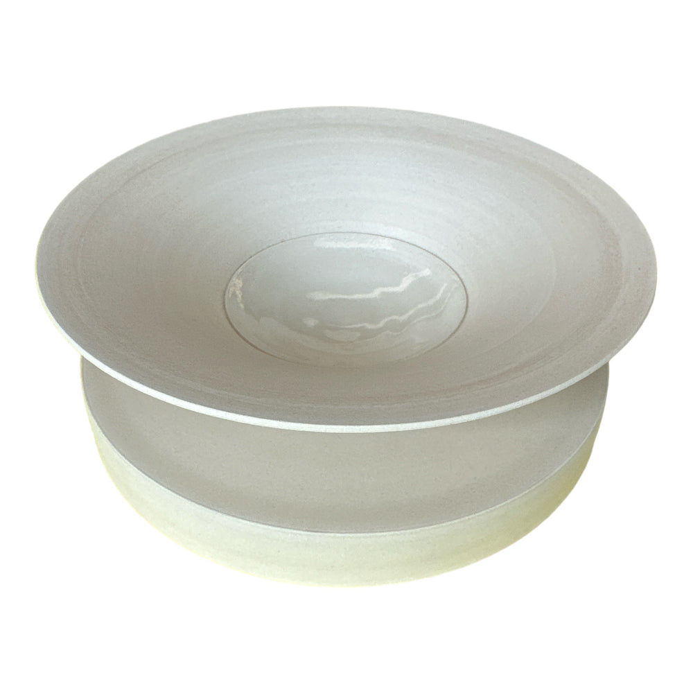 Convex Bowl and Pedestal I / Bone White